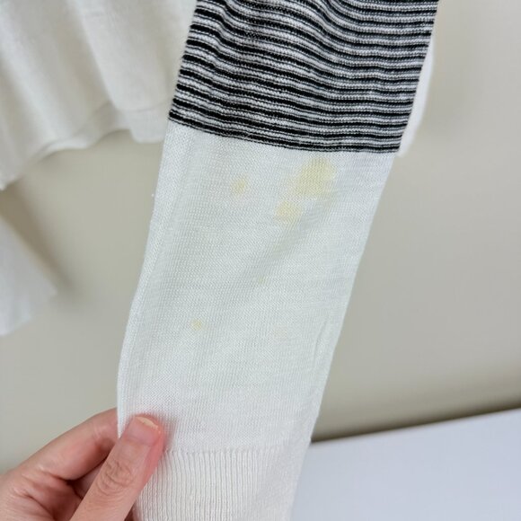 Vince 100% Linen Boxy Stripe Sweater Relaxed Fit – XS - Picture 4 of 8